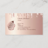 ヴィンテージベーカリーカップケーキシェフケータリングスイーツペストリー 名刺 (裏面)