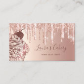 ヴィンテージベーカリーカップケーキシェフケータリングスイーツペストリー 名刺 (正面)