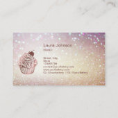 ヴィンテージベーカリーカップケーキシェフケータリングスイーツペストリー 名刺 (裏面)