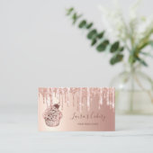 ヴィンテージベーカリーカップケーキシェフケータリングスイーツペストリー 名刺 (スタンド正面)