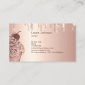 ヴィンテージベーカリーカップケーキシェフケータリングスイーツペストリー 名刺 (裏面)