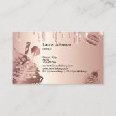 ヴィンテージベーカリーカップケーキシェフケータリングスイーツペストリー 名刺 (裏面)