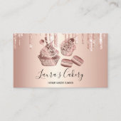 ヴィンテージベーカリーカップケーキシェフケータリングスイーツペストリー 名刺 (正面)