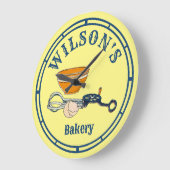 ヴィンテージベーカリーキッチンテンプレート ラージ壁時計 (傾斜)
