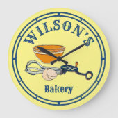 ヴィンテージベーカリーキッチンテンプレート ラージ壁時計 (正面)