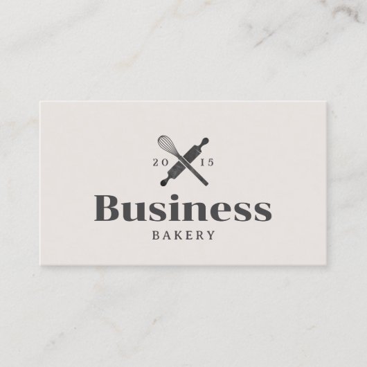 ヴィンテージベーカリーパティシシェフプレーン 名刺 (正面)