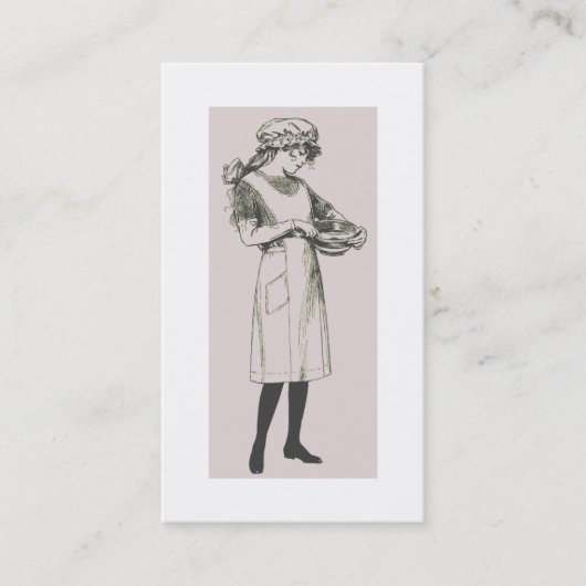 ヴィンテージベーカーまたはパティシシェフ 名刺 (正面)