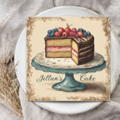 ヴィンテージベーカーベーカリーケータリングケーキ スクエア名刺