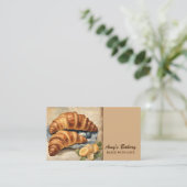 ヴィンテージベーカー菓子シェフクロワッサンパンベーカリー 名刺 (スタンド正面)