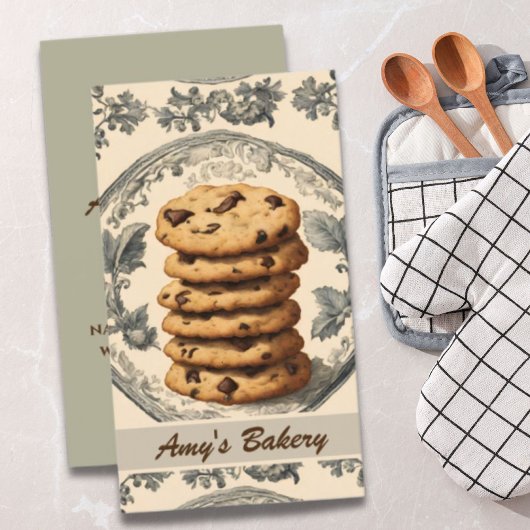 ヴィンテージベーカー菓子シェフケーキクッキーベーカリー 名刺