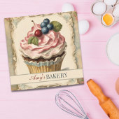 ヴィンテージベーカー菓子シェフケーキベーカリーカップケーキ スクエア名刺