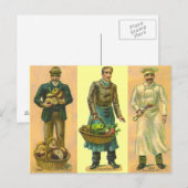 ヴィンテージベーカー調理師 ポストカード (正面/裏面)