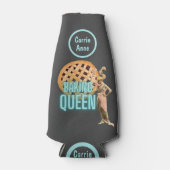 ヴィンテージベーキングクイーンオングレーパーソナライズされた ボトルクーラー (正面)