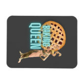 ヴィンテージベーキングクイーンオングレーフレックス マグネット (横)