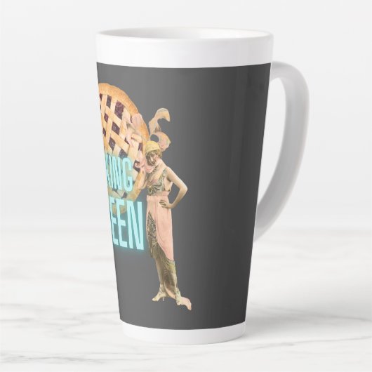 ヴィンテージベーキングクイーンオングレー カフェラテマグ (右アングル)