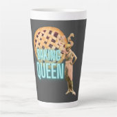 ヴィンテージベーキングクイーンオングレー カフェラテマグ (正面)