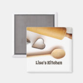 ヴィンテージベーキングス転がプーンのピンキッチンマグネット マグネット (正面/裏面)