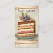 ヴィンテージベーキングベーカー生地シェフベーカリーケーキ 名刺 (正面)