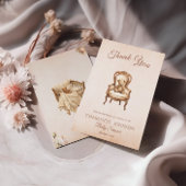 ヴィンテージベージクラシックー男女兼用ベビーシャワー サンキューカード