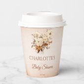 ヴィンテージベージクラシックー男女兼用ベビーシャワー 紙コップ (裏面)