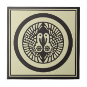 ヴィンテージベージグレイ一向一揆日本門東方 タイル (正面)