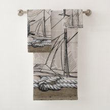 ヴィンテージベージュとブラウン航海のグラフィック