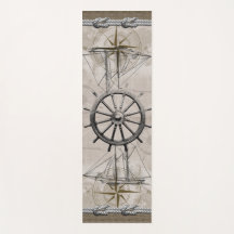 ヴィンテージベージュとブラウン航海のグラフィック