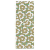 ヴィンテージベージュと緑のフローラディアンツスバーバタス ワインギフトバッグ (裏面)