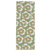 ヴィンテージベージュと緑のフローラディアンツスバーバタス ワインギフトバッグ (正面)