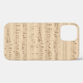 ヴィンテージベージュの音楽ノート Case-Mate iPhoneケース (裏面 (横))