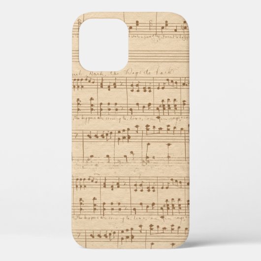 ヴィンテージベージュの音楽ノート Case-Mate iPhoneケース (裏面)