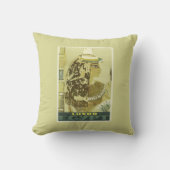 ヴィンテージベージュエジプト旅行ポスター クッション (正面)