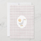 ヴィンテージベージュオレンジワン間抜けグース1歳 招待状 (裏面)