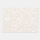 ヴィンテージベージュクリスマスラッピング紙 ラッピングペーパーシート (正面3)