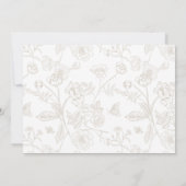 ヴィンテージベージュクレストモノグラム結婚ズ セーブザデート (裏面)