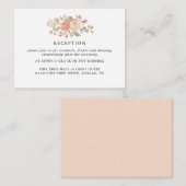 ヴィンテージベージュバラウェディングレセプションカード エンクロージャーカード (正面/裏面)