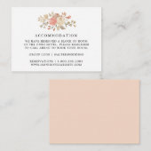 ヴィンテージベージュバラ結婚ズアコモデーションカード エンクロージャーカード (正面/裏面)