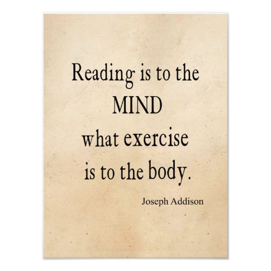 ヴィンテージベージュパーチメント紙アディソン読引用文 フォトプリント            (正面)