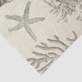 ヴィンテージベージュマリンライフオンアンティーク紙 薄葉紙 (詳細)