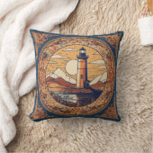 ヴィンテージベージュライトハウス クッション (ブランケット)