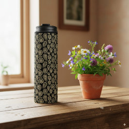 ヴィンテージベージュ化石トリロバイトのアンモナイト模様 タンブラー