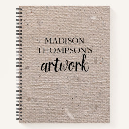 ヴィンテージベージュ素朴紙アーティストスケッチブック ノートブック