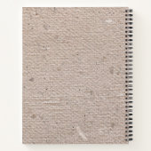 ヴィンテージベージュ素朴紙アーティストスケッチブック ノートブック (裏面)