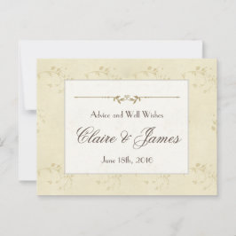 ヴィンテージベージュ結婚フローラアドバイス アドバイスカード