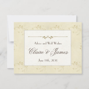 ヴィンテージベージュ結婚フローラアドバイス アドバイスカード