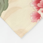 ヴィンテージベージュ鳥の珍味覚 フリースブランケット (角)