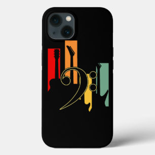 ヴィンテージベースのギタープレイヤーギタリスト音楽の愛好家 iPhone 13ケース