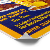 ヴィンテージベースの食品Ad ポスター (角)