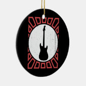 ヴィンテージベースギター演奏レトロ  セラミックオーナメント (右)