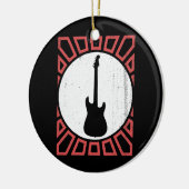 ヴィンテージベースギター演奏レトロ  セラミックオーナメント (左)